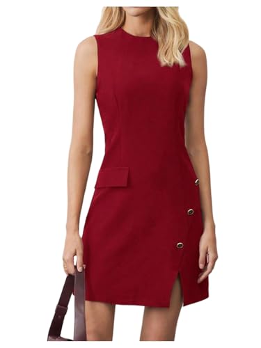 Women's Formal Dresses 2025 Summer Sleeveless Short Dress Elegant Bussiness Office Outfits