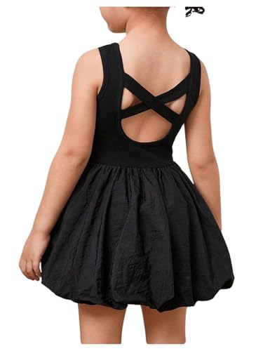Toddler Girl's Summer Bubble Dress Sleeveless A Line Party Birthday Short Tank Dresses