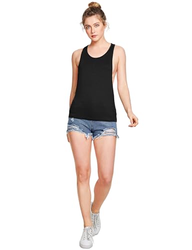 Women's Sleeveless Flowy Loose Fit Racerback Yoga Workout Tank Top