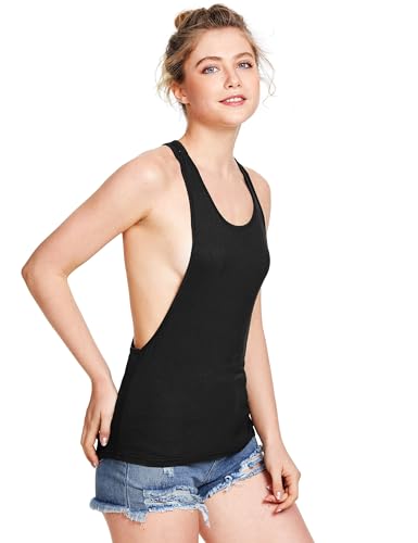 Women's Sleeveless Flowy Loose Fit Racerback Yoga Workout Tank Top