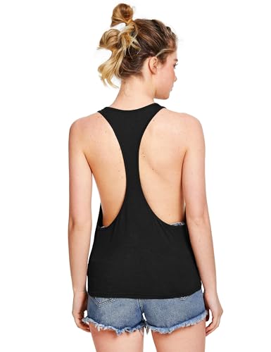 Women's Sleeveless Flowy Loose Fit Racerback Yoga Workout Tank Top