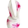 Women's Club Halter Cowl Neck Dress Draped Going Out Open Back Cocktail Mini Dresses Party Clubwear