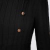 Women's Mini Dresses Round Neck Long Sleeve Textured Button Knit A Line Short Casual Fall Dresses