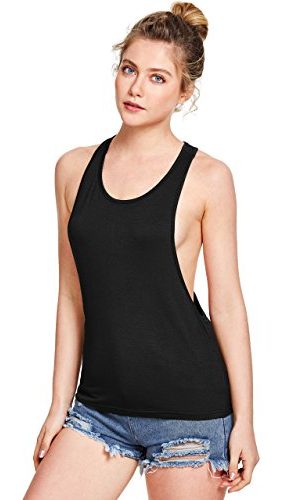 Women's Sleeveless Flowy Loose Fit Racerback Yoga Workout Tank Top