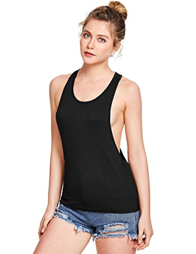 Women's Sleeveless Flowy Loose Fit Racerback Yoga Workout Tank Top