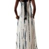 Women's Summer Dress for Women Beach Casual Loose Spaghetti Strap Flowy Maxi Dresses with Pockets