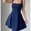 Women's Summer Dresses Square Neck Sleeveless A Line Mini Dress Party Cocktail Short Dress