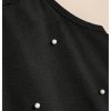 Girl's Pearl Halter Dress Sleeveless Ruffle Hem Color Block Cute Birthday Midi Dresses