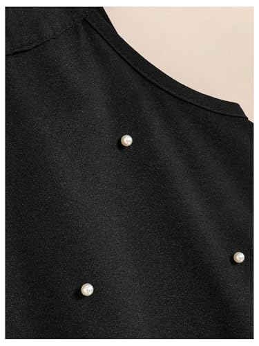 Girl's Pearl Halter Dress Sleeveless Ruffle Hem Color Block Cute Birthday Midi Dresses
