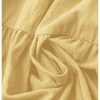 Women's Strapless Tube Mini Dress Sleeveless Shirred Tie Front Ruffle Hem A Line Summer Dresses