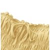 Women's Strapless Tube Mini Dress Sleeveless Shirred Tie Front Ruffle Hem A Line Summer Dresses
