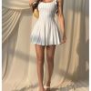 Women's Summer Sleeveless Knit Sweater Dress Scoop Neck Flowy Beach Mini Dresses Date Outfits
