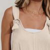 Women's Summer Sleeveless Overall Adjustable Loose Jumpsuit Beach Romper Travel Vacation Outfits with Pockets