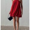 Women's Summer Halter Dress 3D Floral Ruffle Swing Flowy Beach Mini Dresses
