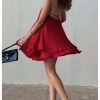 Women's Summer Halter Dress 3D Floral Ruffle Swing Flowy Beach Mini Dresses