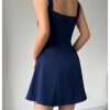 Women's Summer Dresses Square Neck Sleeveless A Line Mini Dress Party Cocktail Short Dress