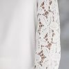 Women's Mini Dress Scalloped V Neck Lace Appliques Long Sleeve Loose Fit A Line Casual Dress