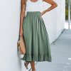 Women's Summer Midi Dresses Sleeveless Tank Smocked Beach Vacation Hawaiian 2025 Flowy Sundress