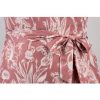 Women Summer Maxi Dress V Neck Short Sleeve Floral Print Wrap Slit Beach Casual Dress