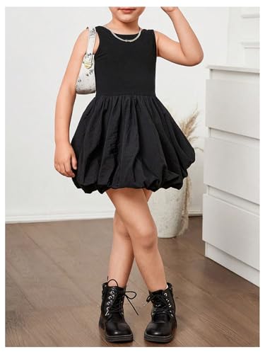 Toddler Girl's Summer Bubble Dress Sleeveless A Line Party Birthday Short Tank Dresses