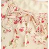 Girl's Floral Print Mesh Summer Dresses Tie Front Ruffle Sleeve A Line Short Dress