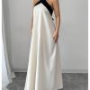 Women's Backless Halter Maxi Dress Summer Bow Tie Flowy Vacation Party Dresses