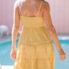 Women Ruffle Mini Summer Dress Spaghetti Straps Square Neck Backless Smocked Bodice A Line Spring Beach Dresses
