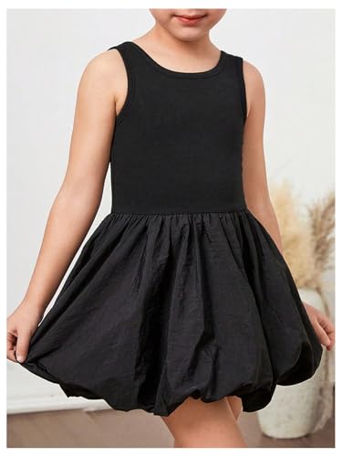 Toddler Girl's Summer Bubble Dress Sleeveless A Line Party Birthday Short Tank Dresses