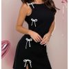 Women's Summer Sleeveless Bow Knot A Line Mini Dress Party Evening Tank Dresses