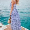 Women Ruffle Summer Dress 2025 Square Neck Straps Button Front Casual Sundress Holiday Vacation Beach Maxi Dress