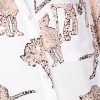 Dress Button Down Shirt Dress Long Sleeve Blouse Top Leopard Print