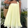 Women's Y2k Tube Mini Dress Sleeveless Party Beach Summer Flowy Sundresses with Scarf