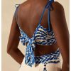 Women's Summer Maxi Dress Boho Print Tie Shoulder Spaghetti Strap Cut Out Tie Back Cami Dresses Sundress