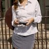 Women's Striped Button Down Slim Fit Shirt Long Sleeve Collar Work Blouse Tops