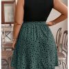 Women's Plus Size Polka Dots Sleeveless Summer Tank Dress Belted Vacation Beach Flowy Short Dresses