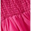 Girl's Birthday Dresses Sleeveless Square Neck Shirred Ruffle Flowy Summer Short Dress