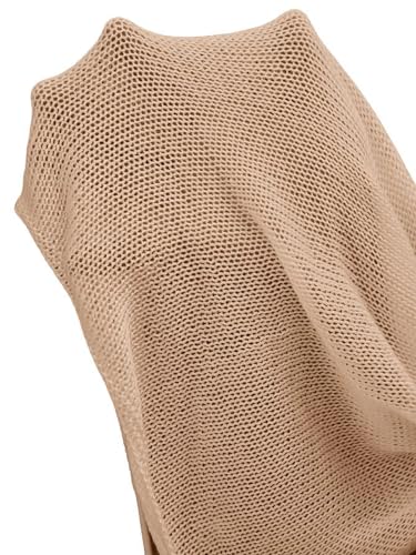 Women's Tie Backless Split Thigh Cover Up Maxi Dress Draped Cowl Neck Cami Dresses