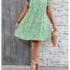 Women's Plus Size Summer Dress Graphic Print Ruffle Cap Sleeve Loose Short Dresses