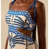 Women's Summer Maxi Dress Boho Print Tie Shoulder Spaghetti Strap Cut Out Tie Back Cami Dresses Sundress